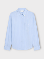 Celine Celine Shirt, Blue, Cotton Relaxed Fit Stripe Shirt