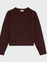 Celine Celine Sweater, Brown, Cashmere Crew Neck Cropped Knitwear