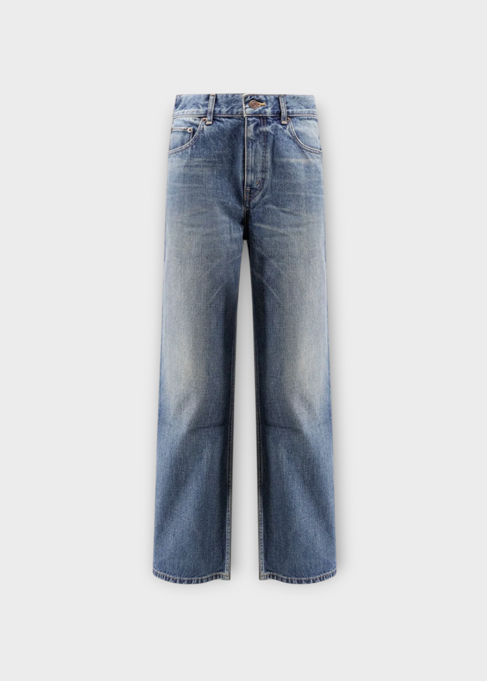 Celine Celine Jeans, Blue, Cotton Rigid Denim Bootcut Trousers