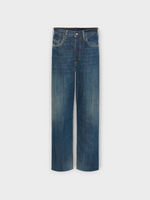 Maison Margiela Maison Margiela Jeans, Blue, Cotton Mid Rise Straight Leg Denim Pants In Blue Wash