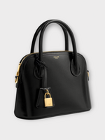 Celine Celine Bag, Black, Calf Leather Teen Honorine Top Handle Bag w/ Zip Closure