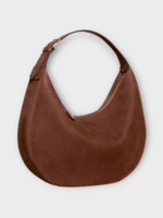 Celine Celine Bag, Brown, Grained Nubuck Calf Leather Large Lulu Shoulder Bag In Chesnut