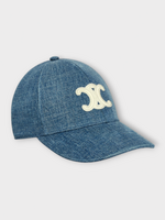 Celine Celine Hat, Blue, Baseball Cap In Dark Union Wash