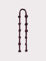 Conner Ives Conner Ives Scarf, Red, Pom Pom Scarf In Burgundy