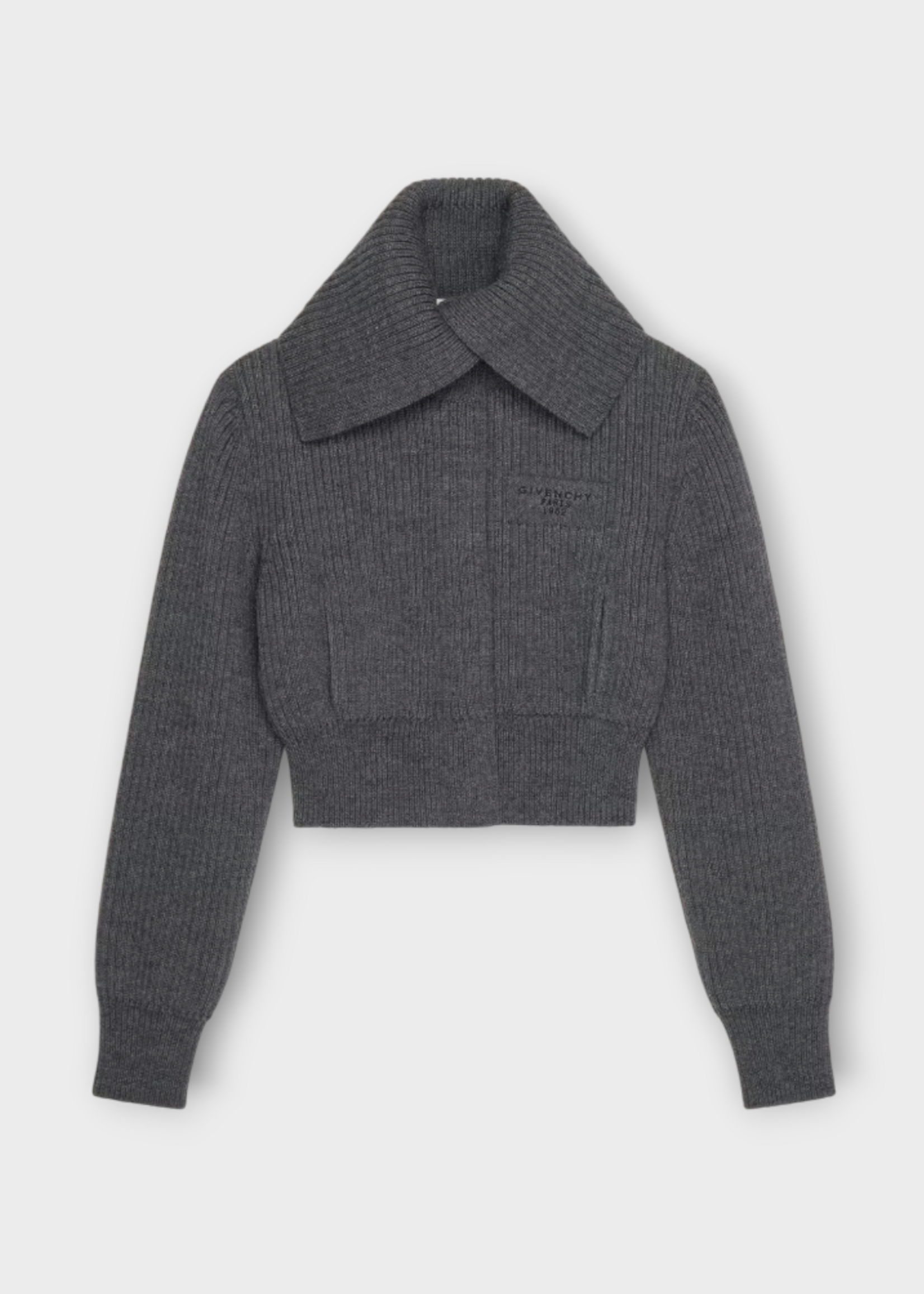 Givenchy Givenchy Knitwear, Grey, Wool & Alpaca Wool Cardigan In Slate Blend