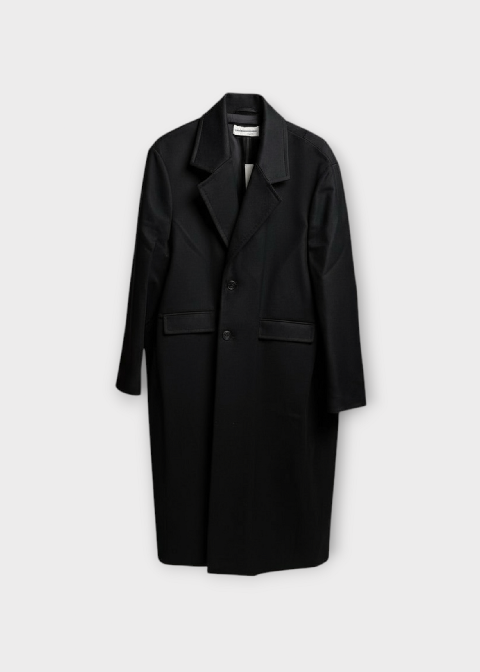 Marie Adam-Leenaerdt Marie Adam-Leenaerdt Coat, Black, Flannel Wool Multifunctional Single Breast Coat