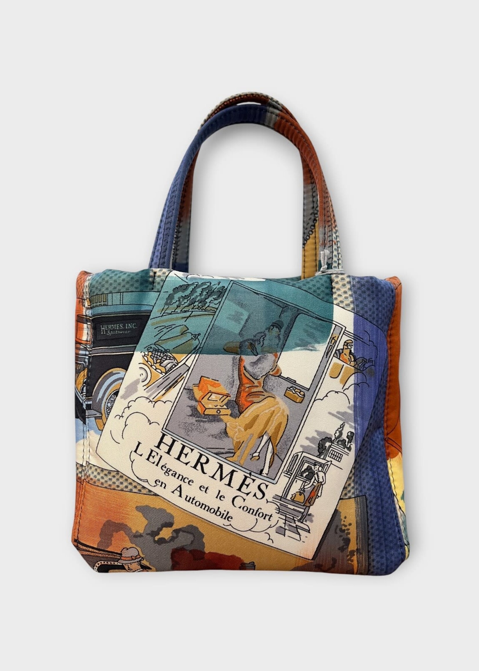 Dianora Salviati Dianora Salviati Bag, Multi, Bardot x Dianora Salviati Silk Tote Bag w/ Hermes Lady In The Car Print