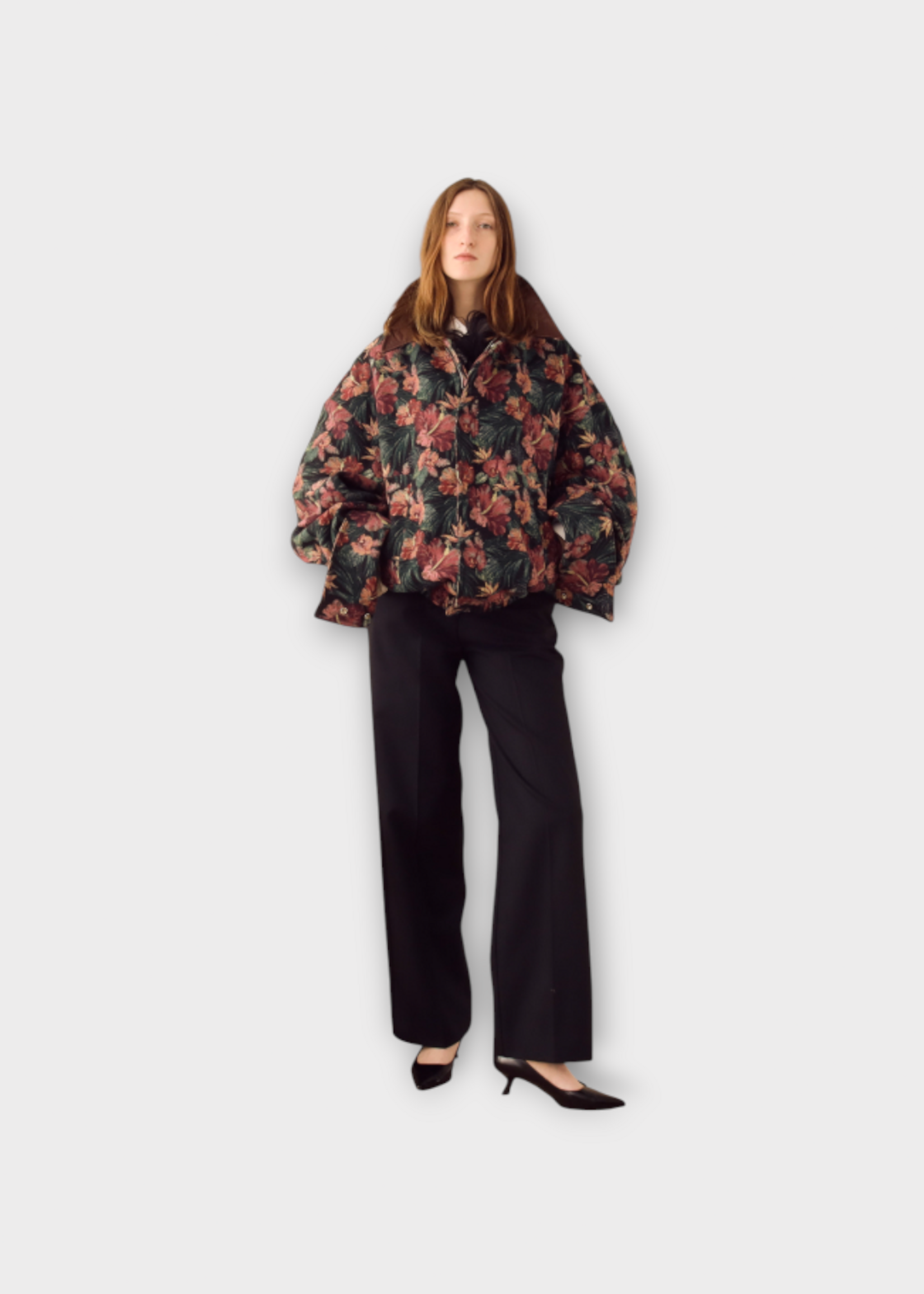 S.S.Daley S.S.Daley Jacket, Multi, Dennis Harrington Cotton Jacquard Collared Jacket w/ Tropical Motif #7