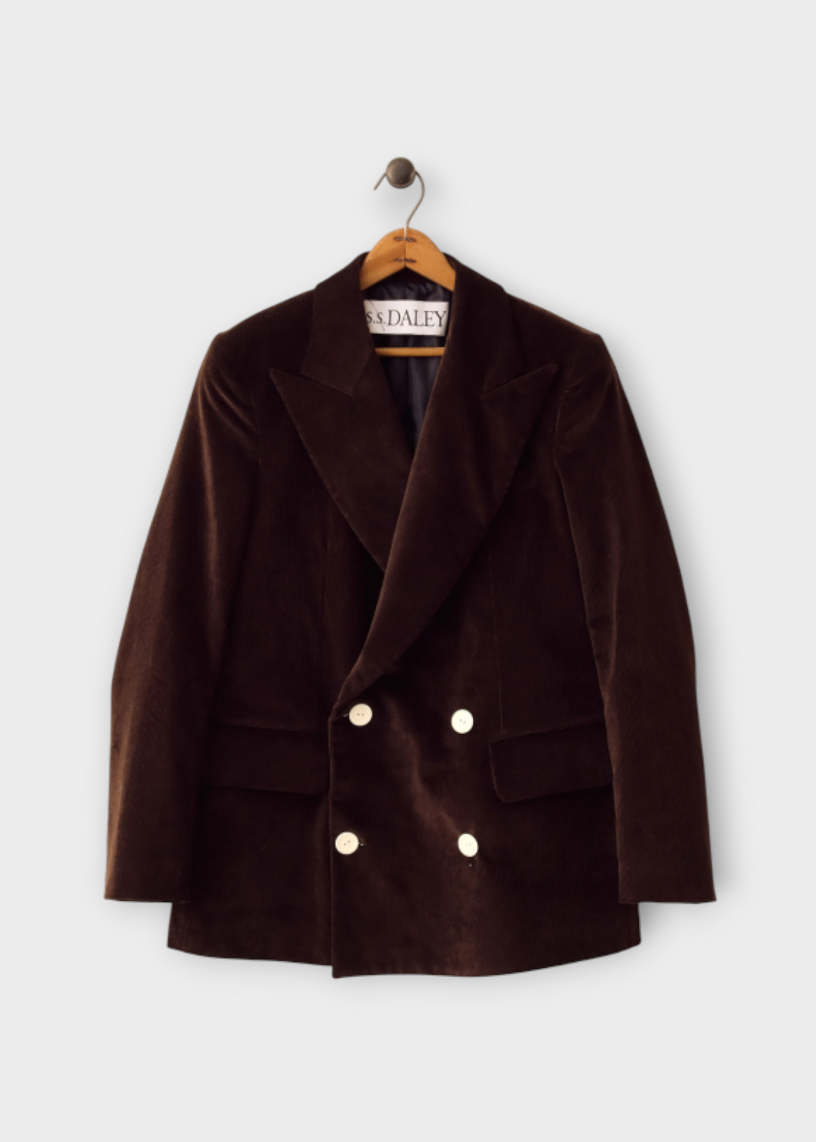 S.S.Daley S.S.Daley Jacket, Brown, Eilidh Corduroy Double Breasted Blazer in Dark Brown