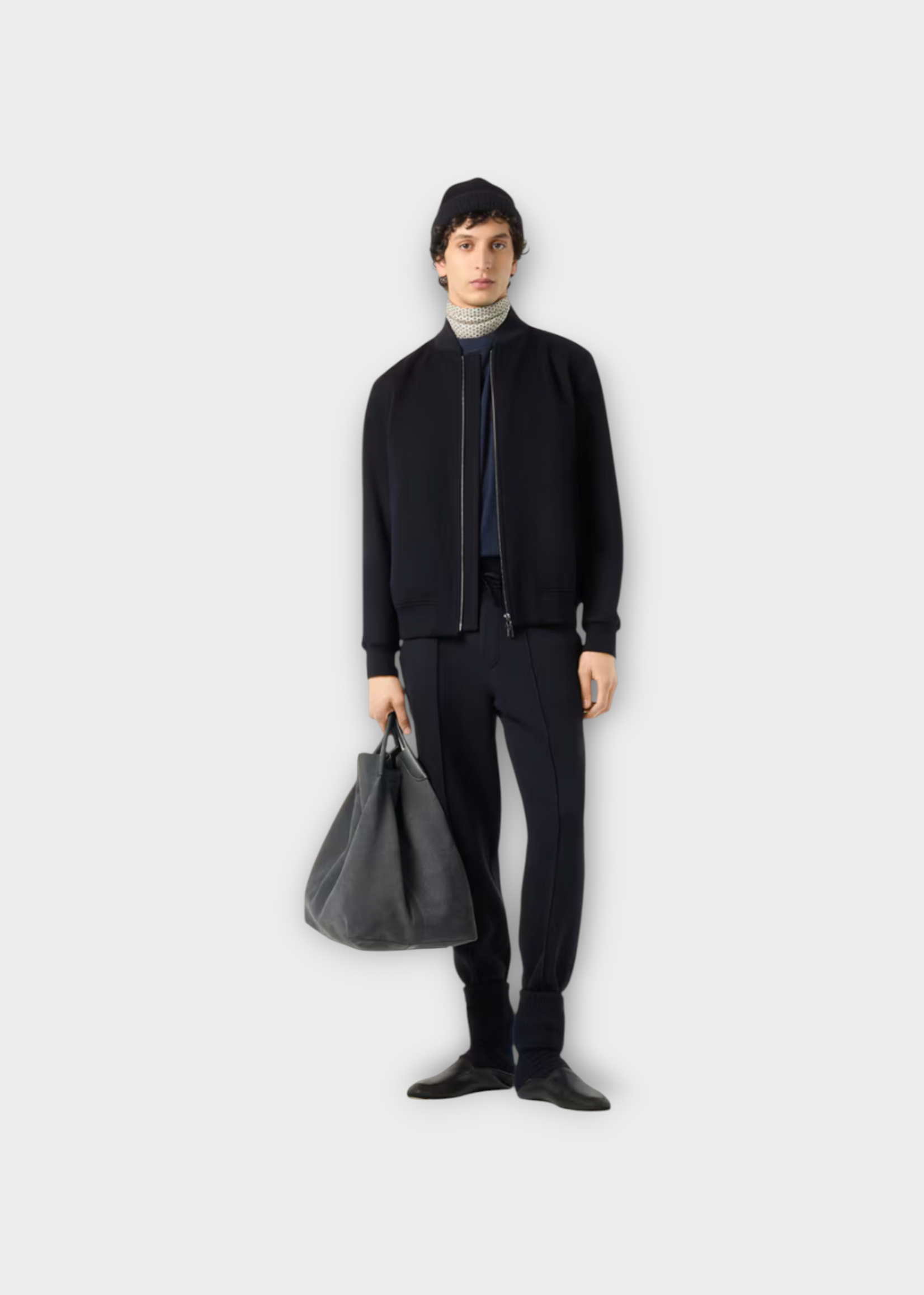 Loro Piana Loro Piana Jacket, Navy, Ivy Cashmere Storm System Bomber Jacket In Blue Navy