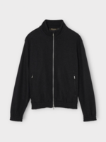 Loro Piana Loro Piana Jacket, Navy, Rio Bodro High Neck Zipped Bomber Novalis In Blue Navy