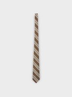 Loro Piana Loro Piana Tie, Multi, Yale Tie Silk Striped Tie In Brown & Bordeaux