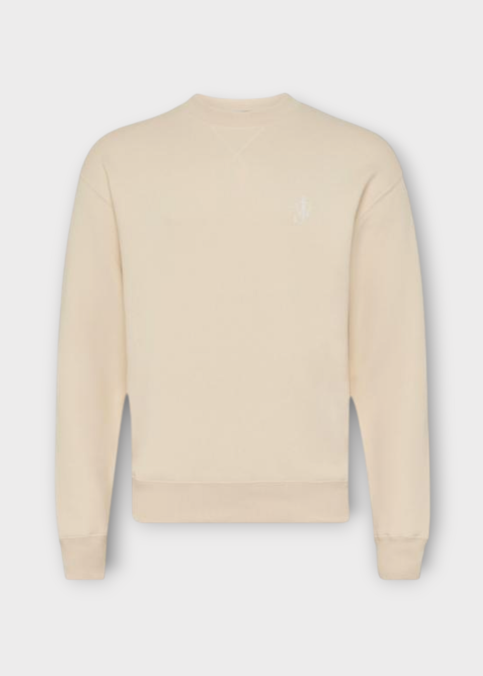J.W. Anderson J.W. Anderson Sweatshirt, White, Ribbon Anchor Crew Neck Sweatshirt In Ecru