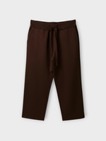 The Elder Statesman The Elder Statesman Trousers, Brown, Cashmere Elastic Waist Wide Leg Lounge Pants In Wenge