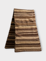 The Elder Statesman The Elder Statesman Blanket, Multi, Cashmere Striped Blanket In Truffle Dirty & Blonde Khaki