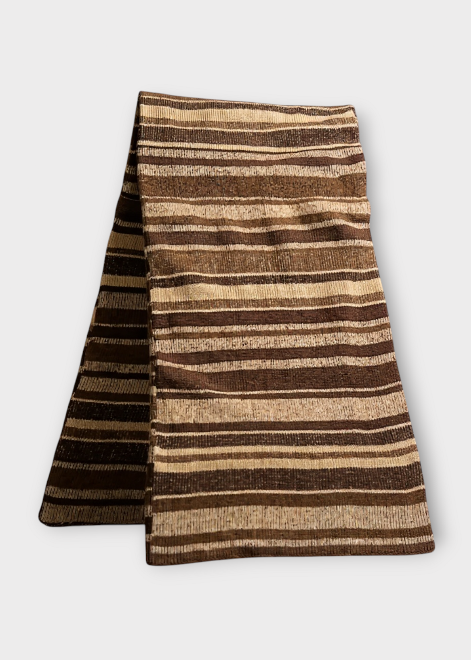 The Elder Statesman The Elder Statesman Blanket, Multi, Cashmere Striped Blanket In Truffle Dirty & Blonde Khaki