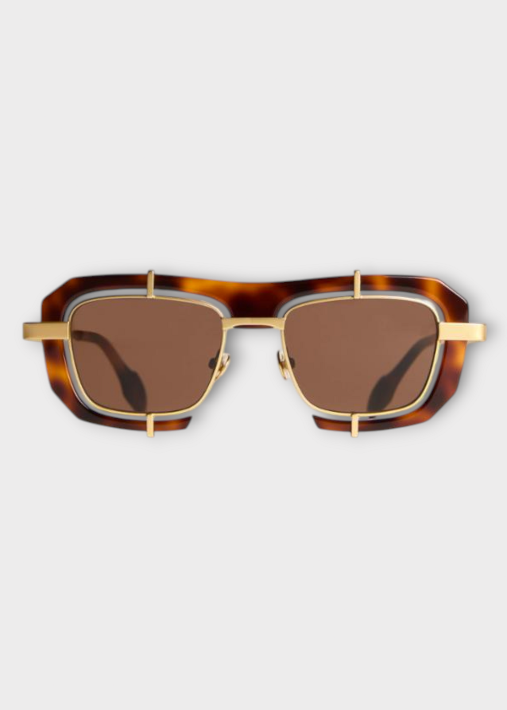 J.W. Anderson J.W. Anderson Sunglasses, Brown, Acetate Geometric Frame Sunglasses In Havana