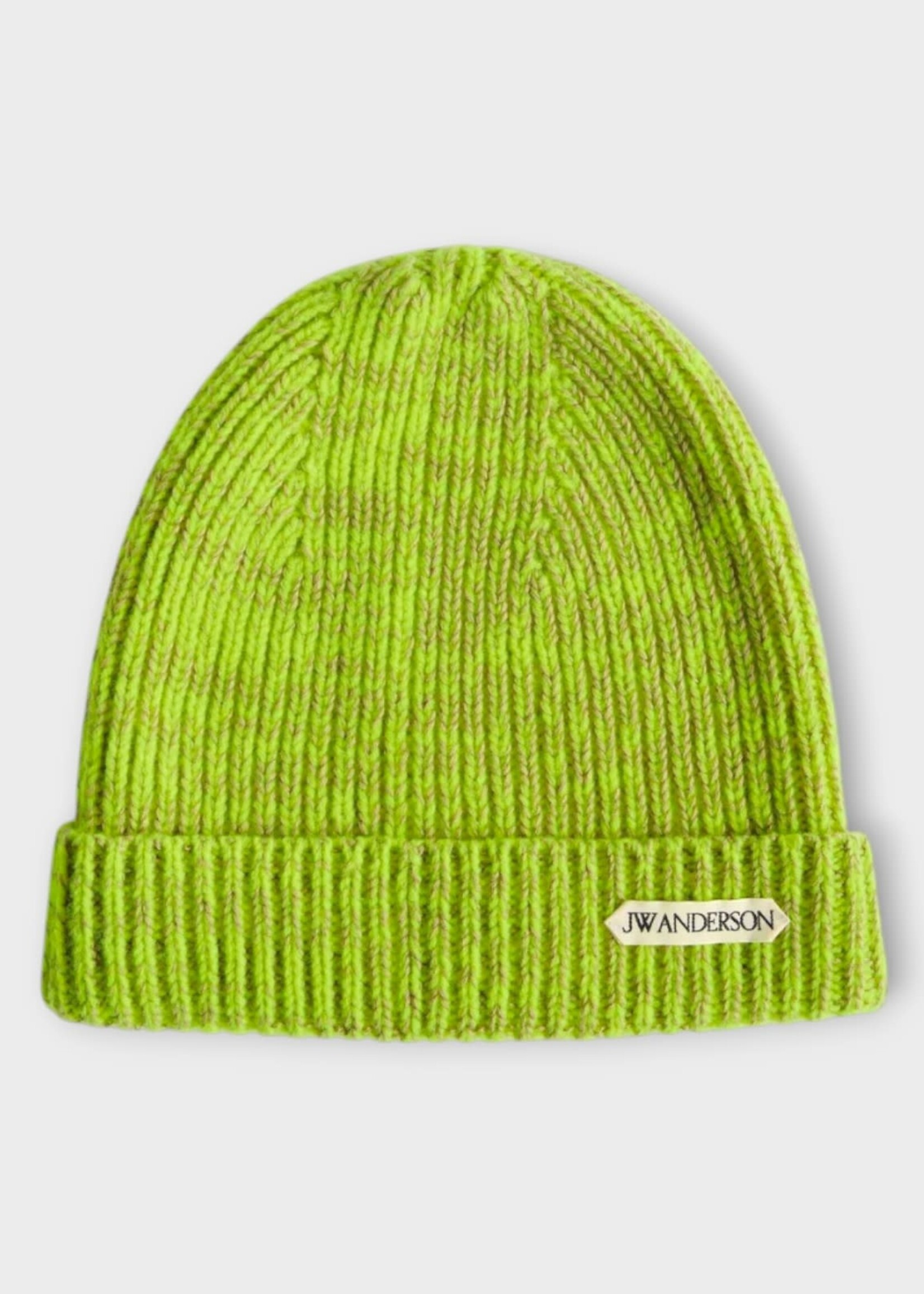 J.W. Anderson J.W. Anderson Hat, Yellow, Wool Mouline Beanie In Neon Yellow