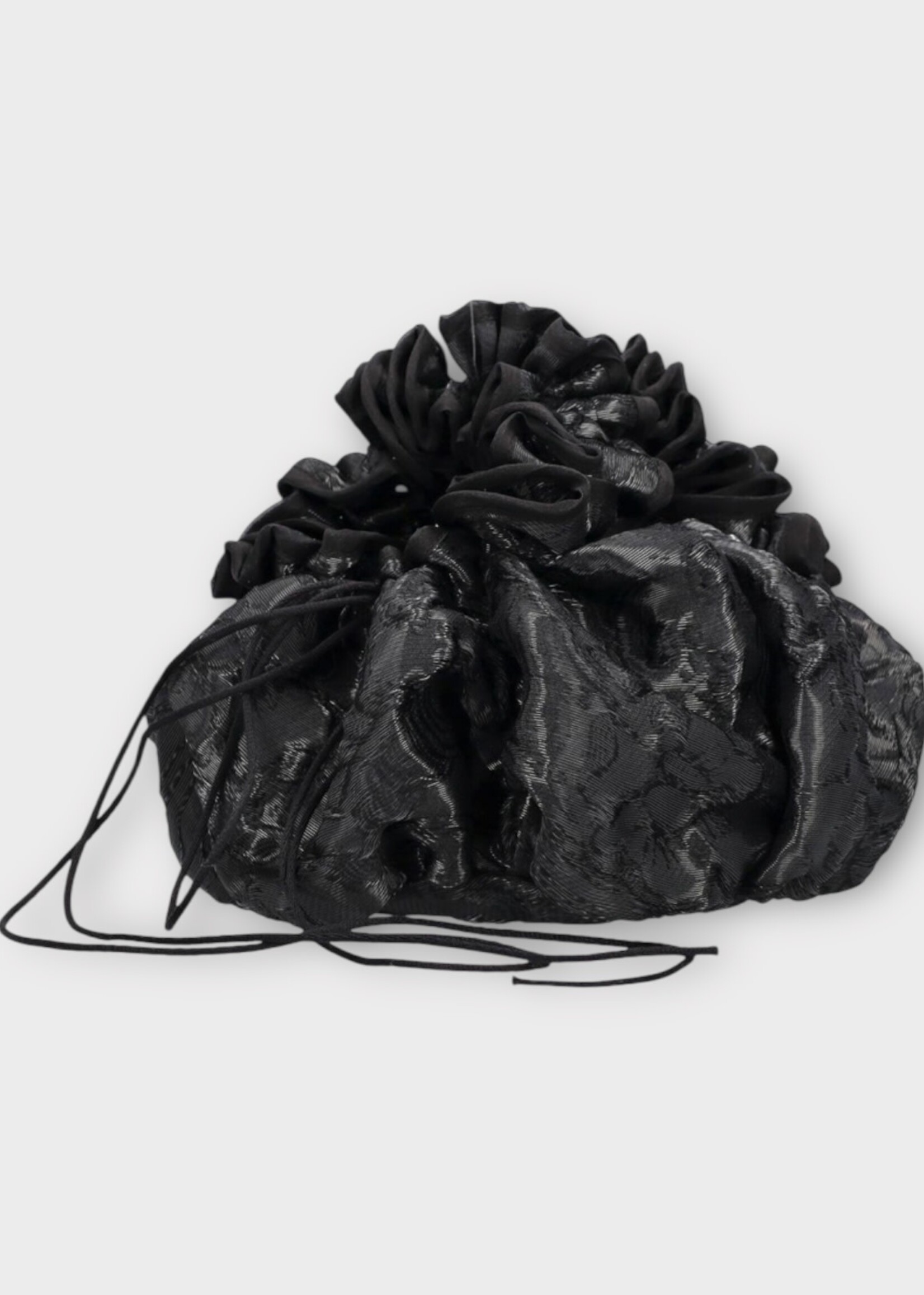 Cecilie Bahnsen Cecilie Bahnsen Bag, Black, Sofie Luna Jacquard Top Handle Ruffled Bag