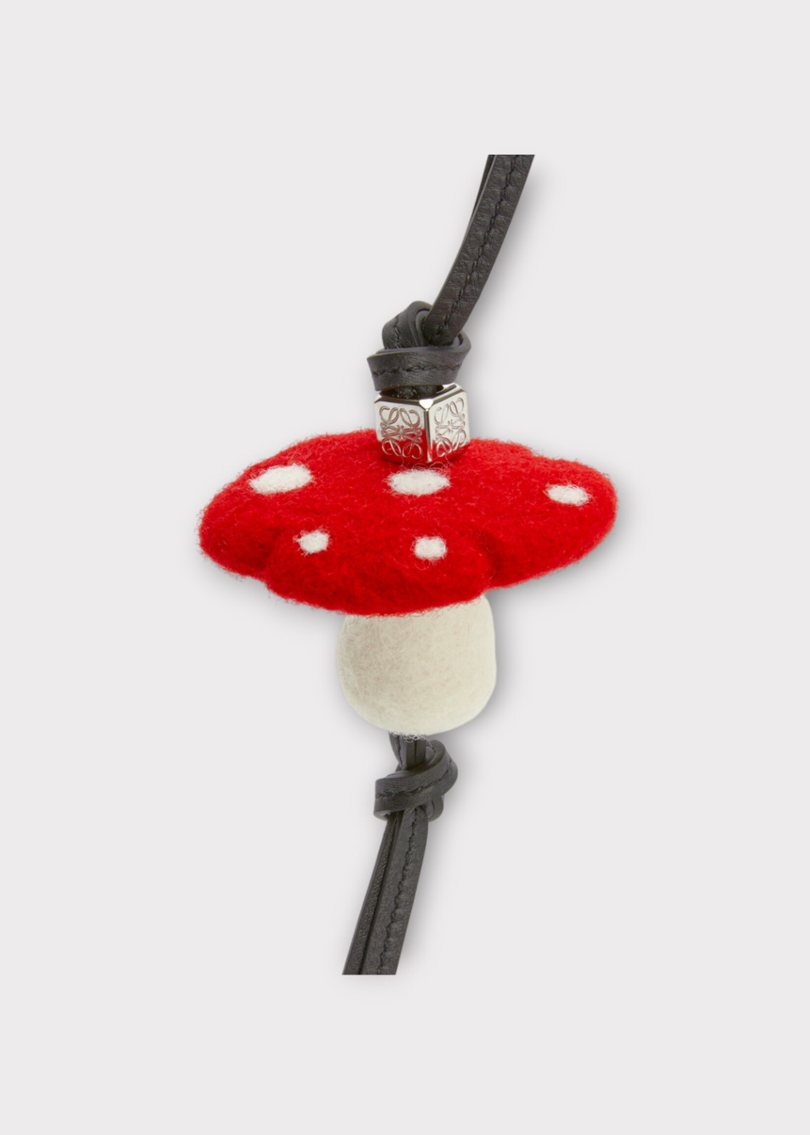 Loewe Loewe Charm, Multi, Felt Mushroom Charm In Dark Red & White