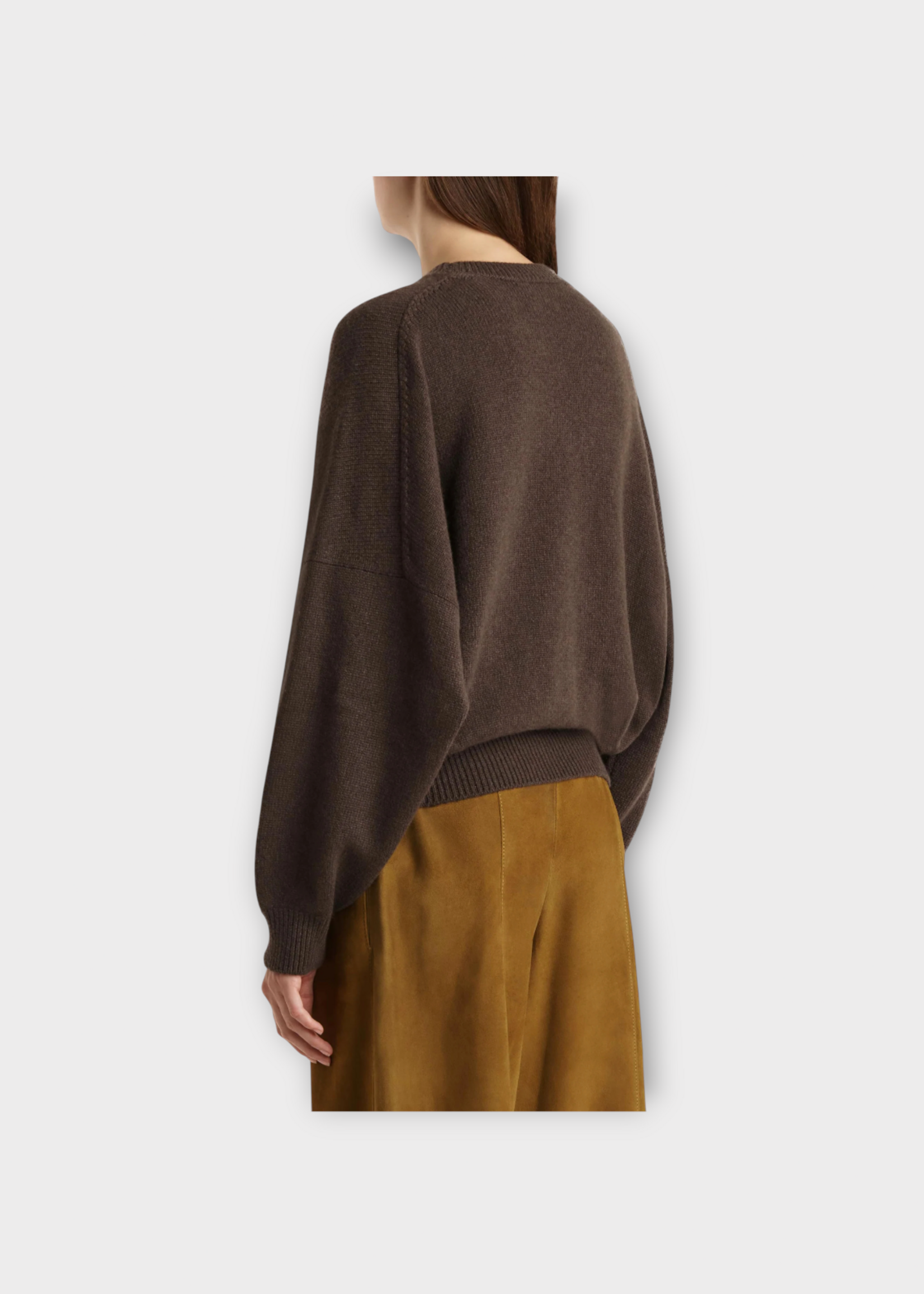 Khaite Khaite Knitwear, Brown, Cashmere Margaux Sweater In Coffee
