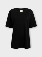 Khaite Khaite Top, Black, Allen Silk Short Sleeve Flattering T-Shirt