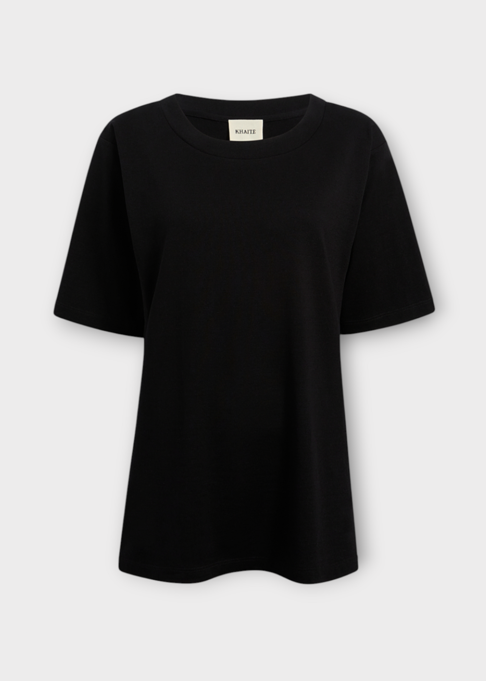 Khaite Khaite Top, Black, Allen Silk Short Sleeve Flattering T-Shirt