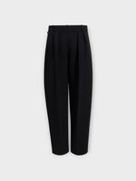 Khaite Khaite Trousers, Black, Dugan High Waisted Tailored Pants w/ Pleats