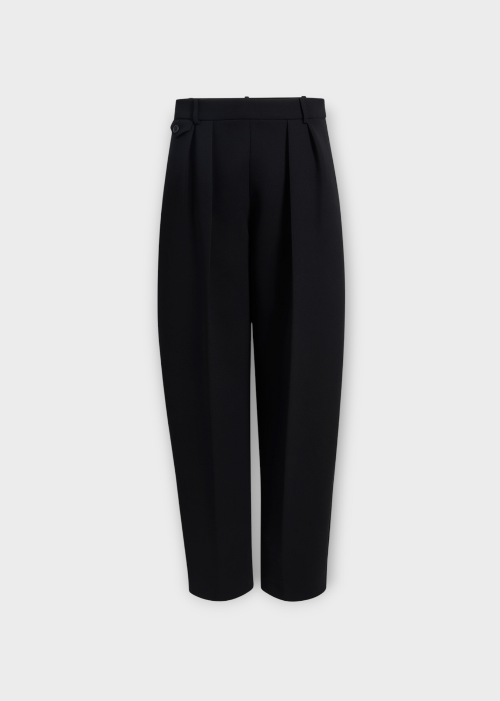 Khaite Khaite Trousers, Black, Dugan High Waisted Tailored Pants w/ Pleats