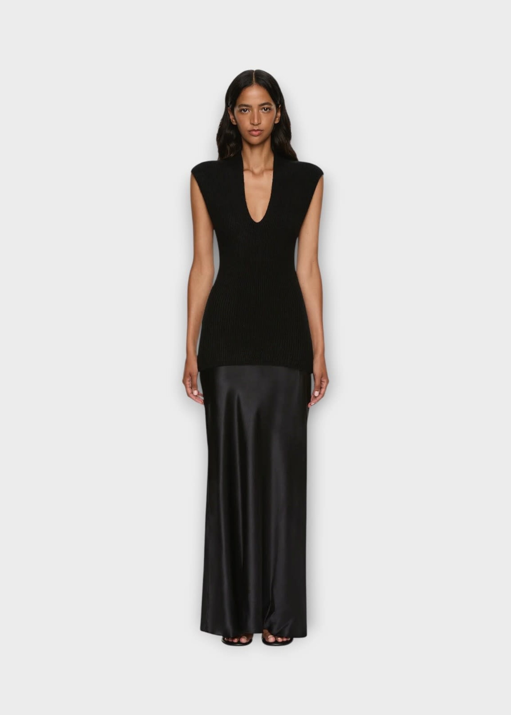 Christopher Esber Christopher Esber Dress, Black, Moulded Scarf Monument Cashmere & Silk Dress