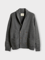 Lisa Yang Lisa Yang Knitwear, Grey, Lyle Cashmere Fisherman Ribbed Cardigan Jacket In Graphite