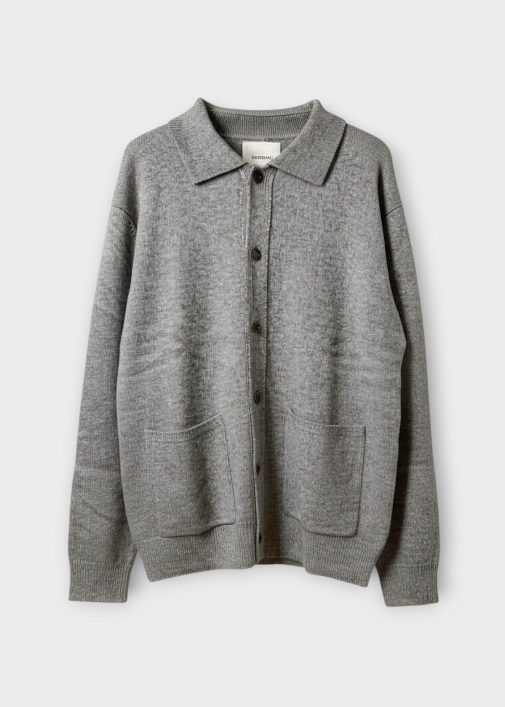 Lisa Yang Lisa Yang Knitwear, Grey, Maximilian Cashmere Collared Cardigan In Dove Grey