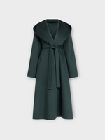 Alaia Alaia Coat, Green, Cashmere Hood Wrap Coat In Vert Fonce w/ Skirt