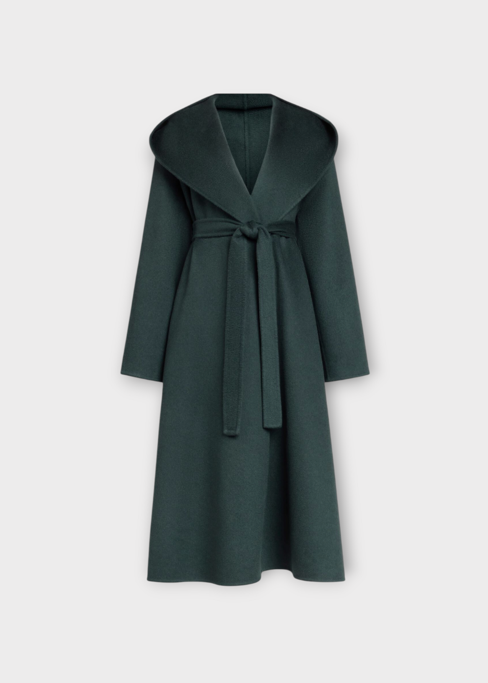Alaia Alaia Coat, Green, Cashmere Hood Wrap Coat In Vert Fonce w/ Skirt
