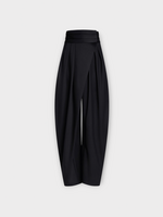 Alaia Alaia Trousers, Black, Wool Tux High Waist Round Pants