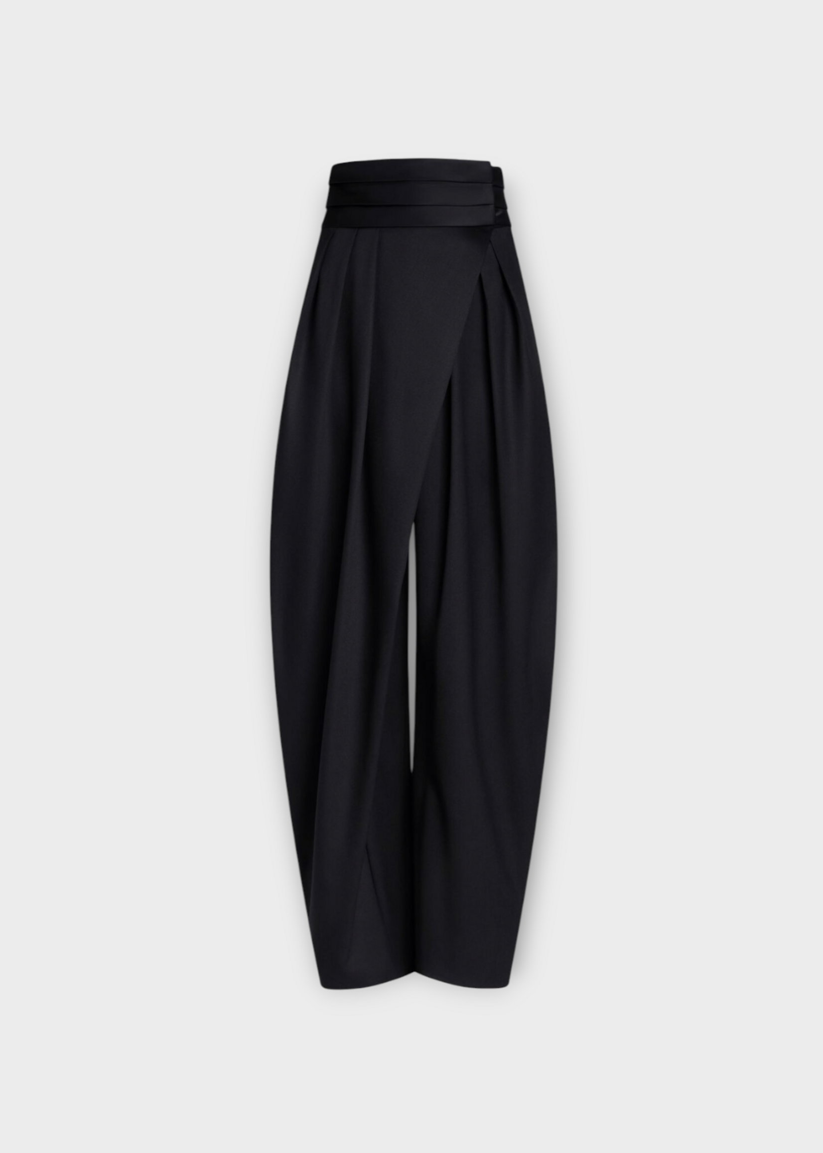 Alaia Alaia Trousers, Black, Wool Tux High Waist Round Pants