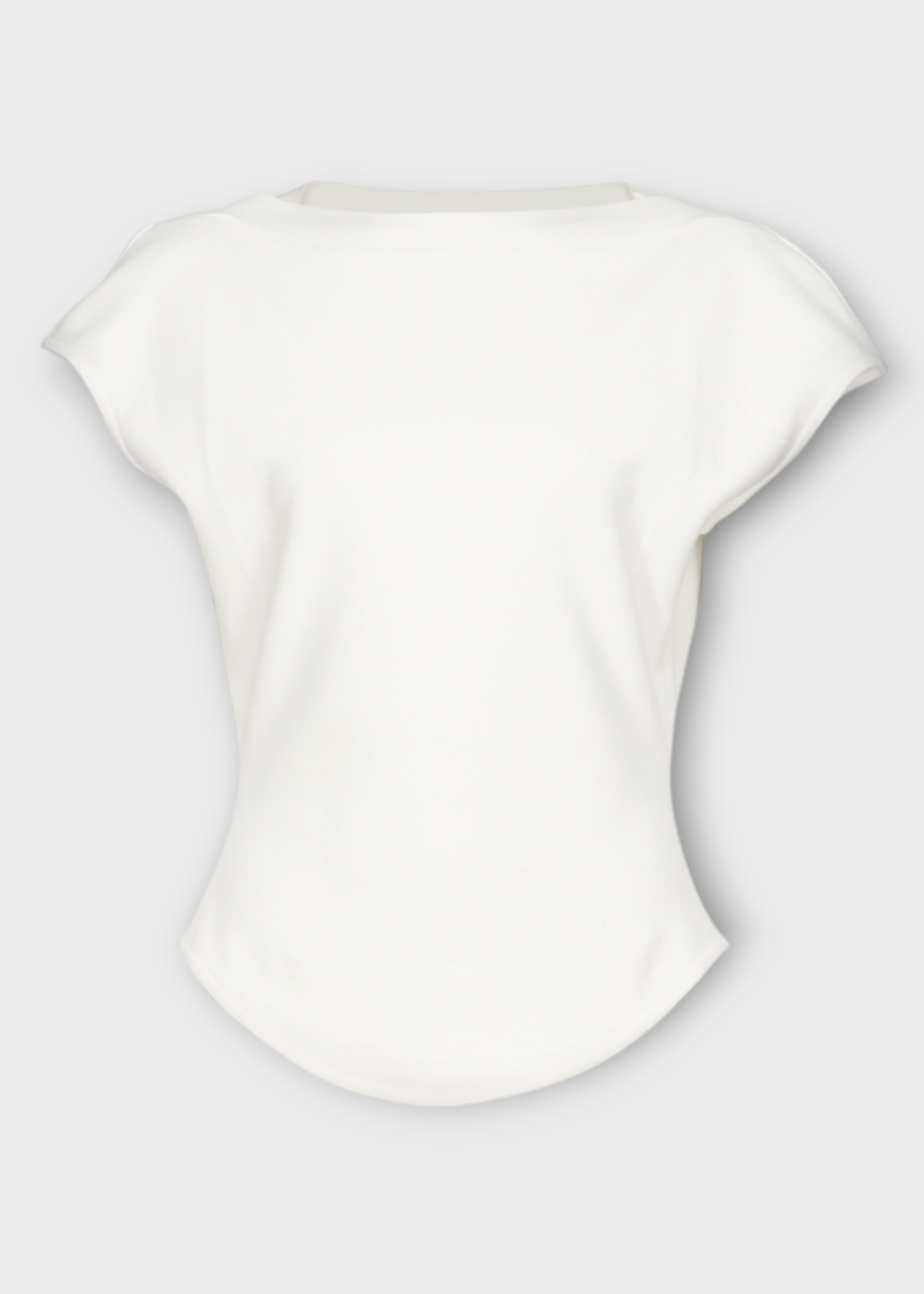 Alaia Alaia Shirt, White, Cotton Boat Neck Batwing Short Sleeve Top