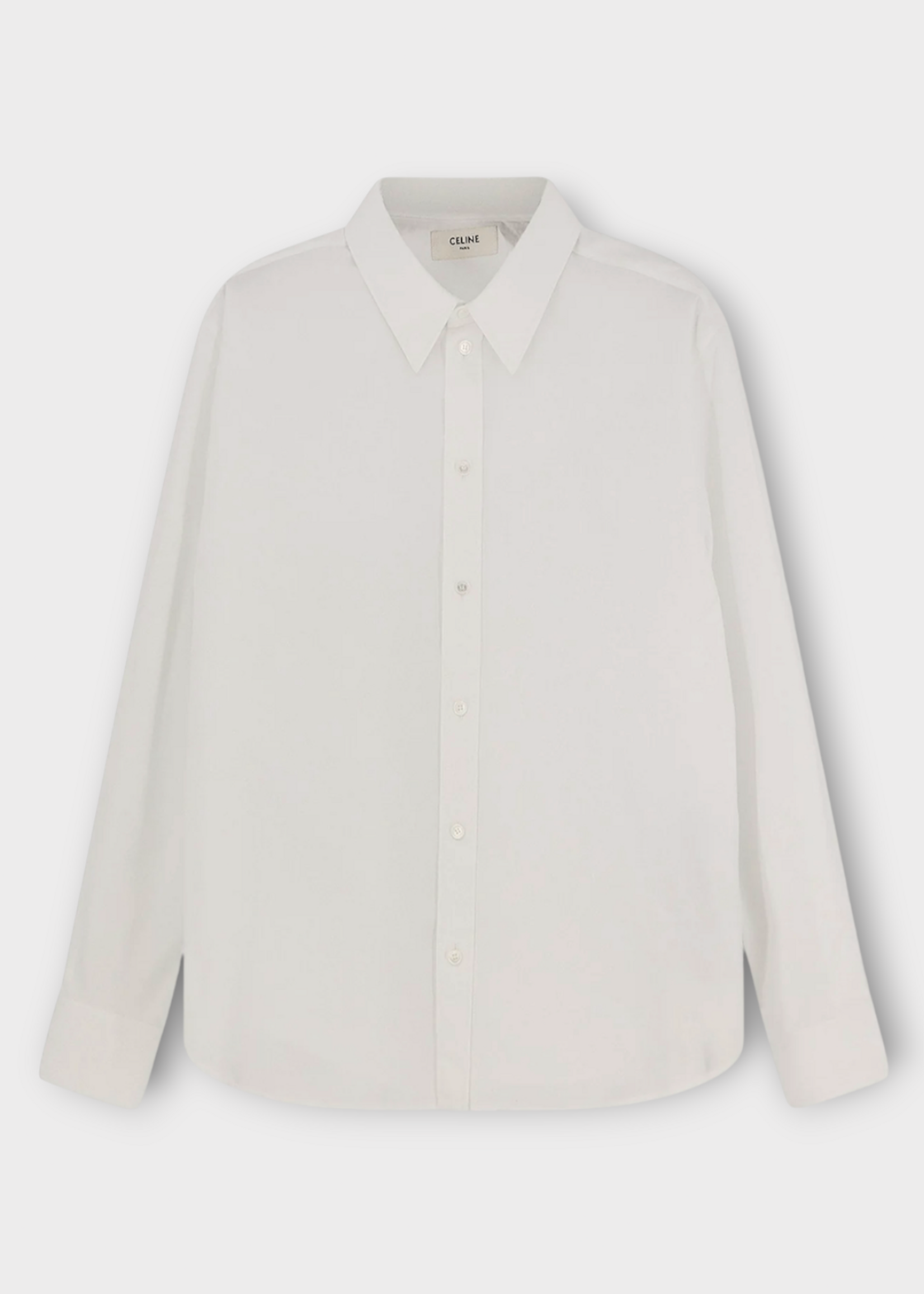 Celine Celine Shirt, White, Cotton Relaxed Fit Shirt