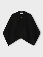 Celine Celine Jacket, Black, Wool One Button Sleeveless Cape