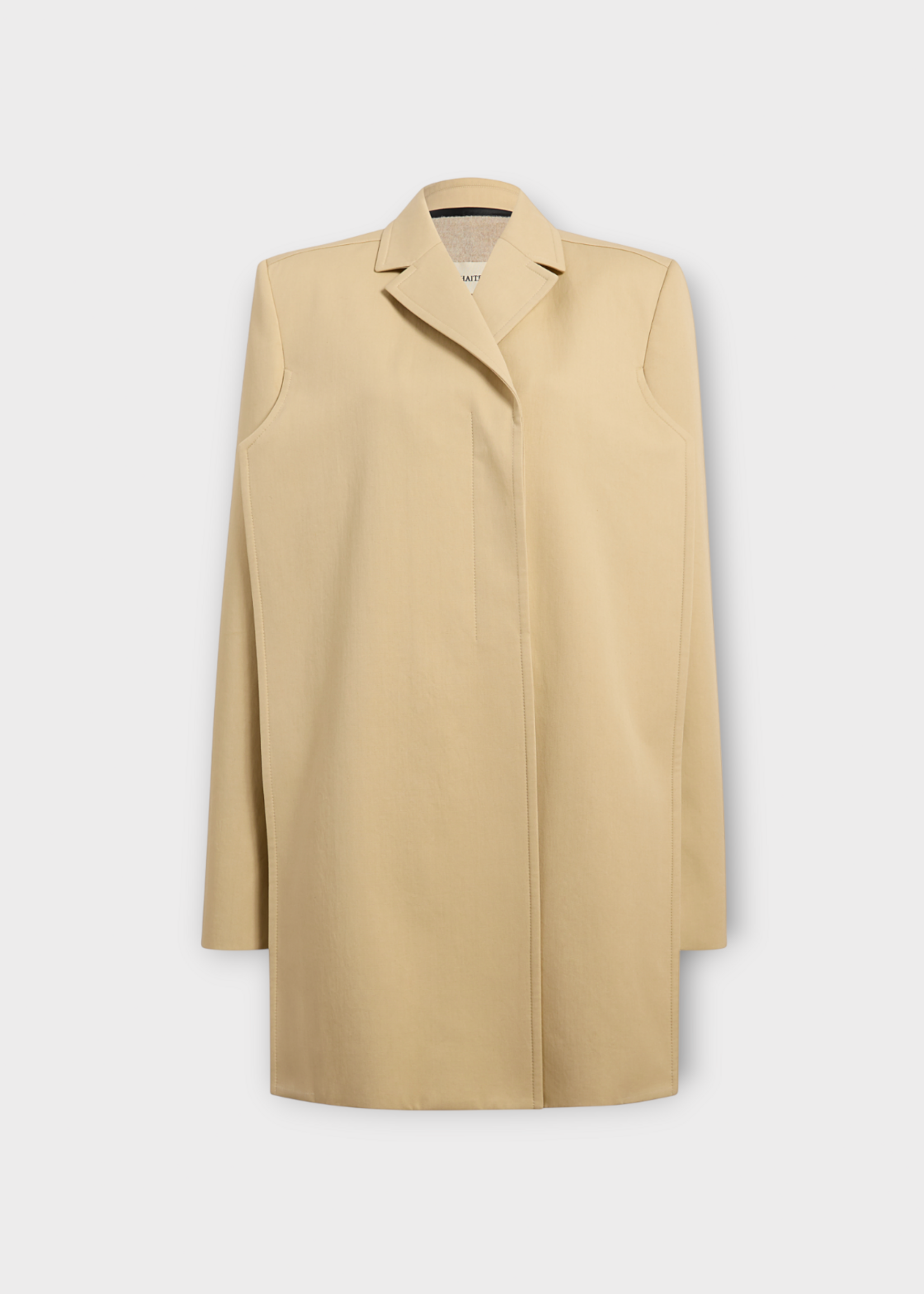 Khaite Khaite Coats, Beige, Lorel Cotton Panelled Trench Coat in Natural w/ Cashmere Liner