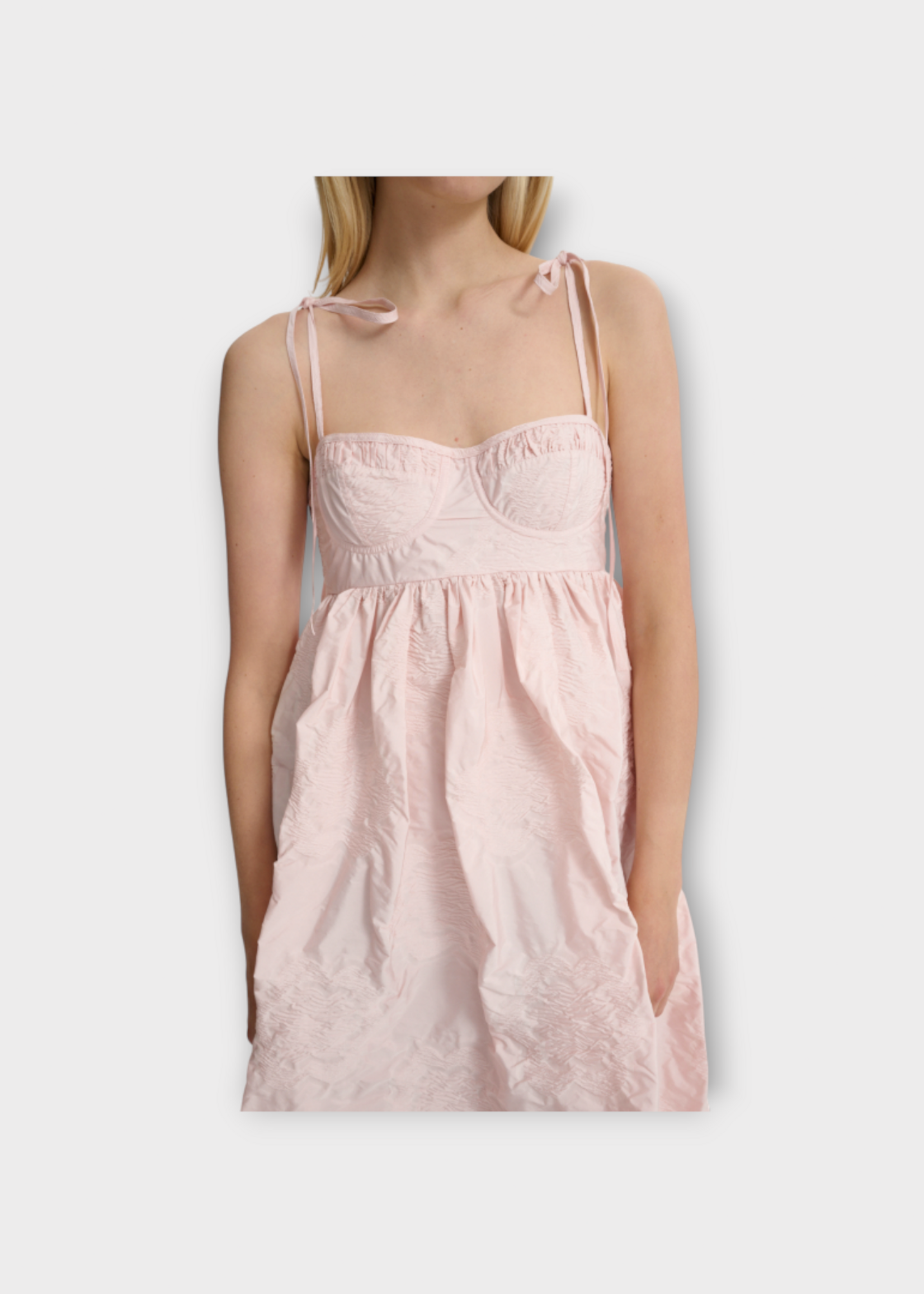 Cecilie Bahnsen Cecilie Bahnsen Dress, Pink, Balena Bralette Slip Dress In Blush Pink
