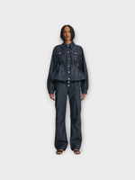 Cecilie Bahnsen Cecilie Bahnsen Jacket, Blue, Candida Denim Gathered Waist Jacket