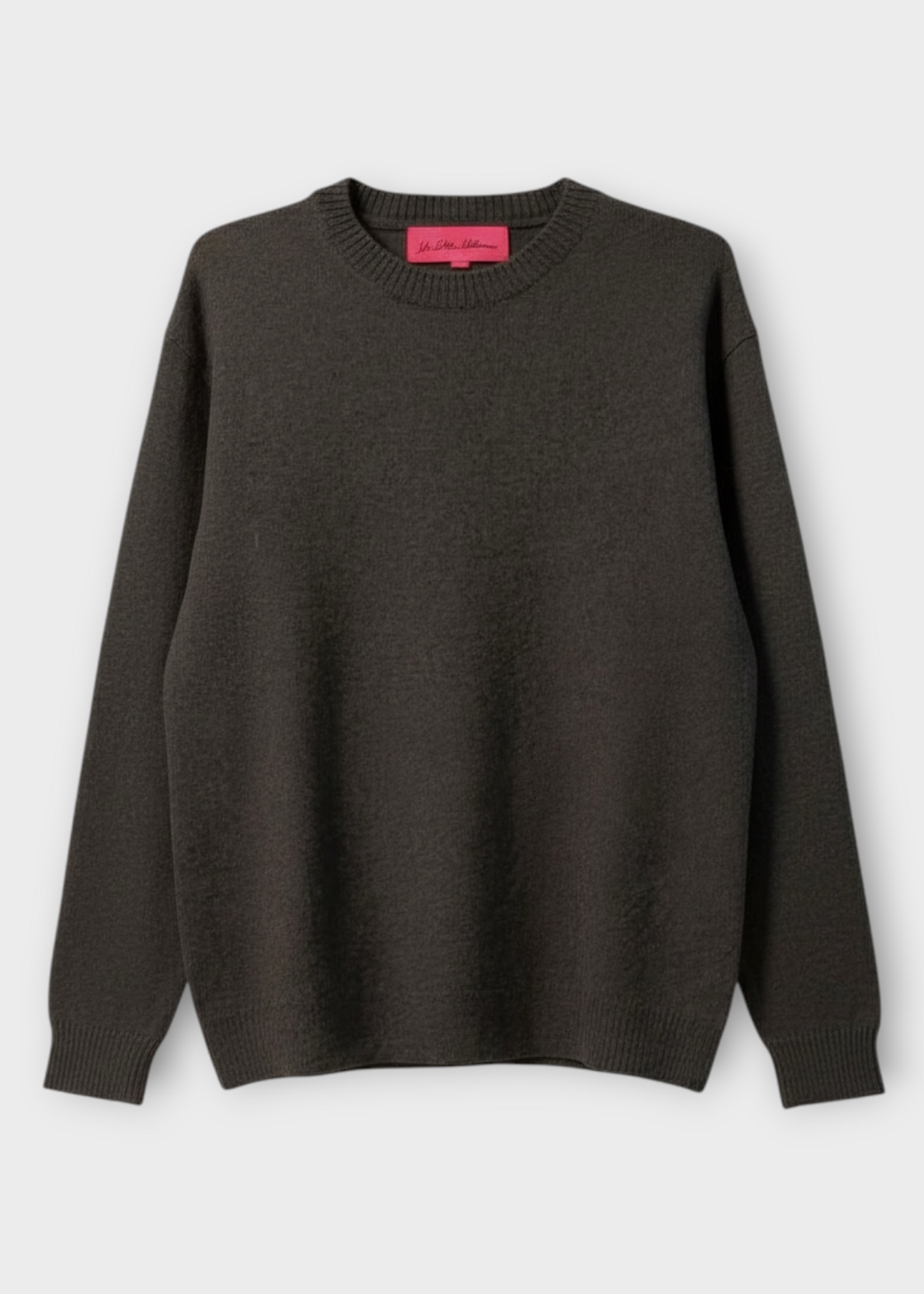 The Elder Statesman The Elder Statesman Knitwear, Grey, Cashmere Crew Neck Sweater in Granite