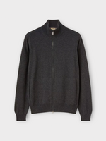 Loro Piana Loro Piana Jacket, Grey, Baby Cashmere Zipped Classic Bomber In Black & Grey Melange