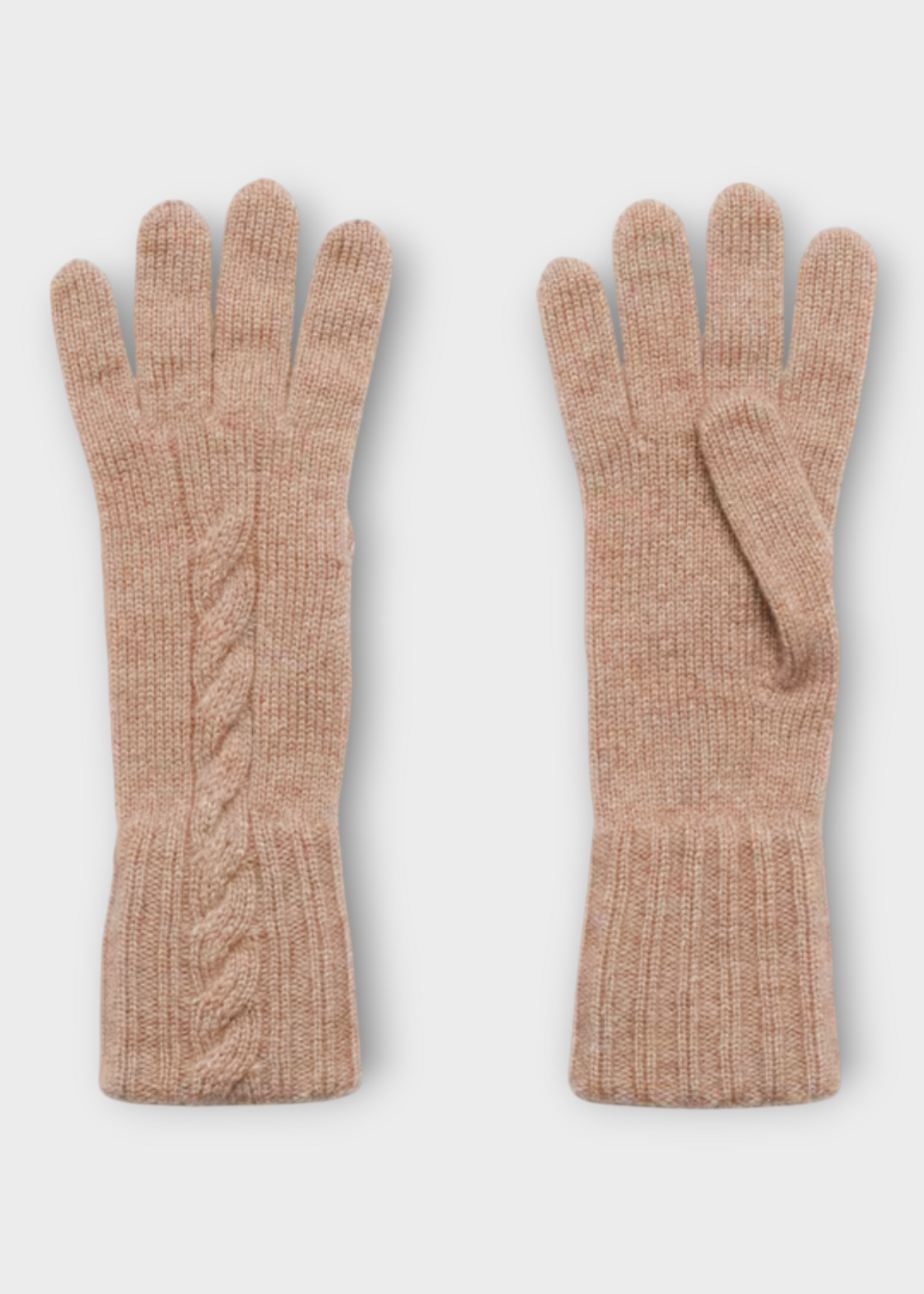 Loro Piana Loro Piana Gloves, Pink, Napier Baby Cashmere Coarse hair Gloves In Pink Marble Melange