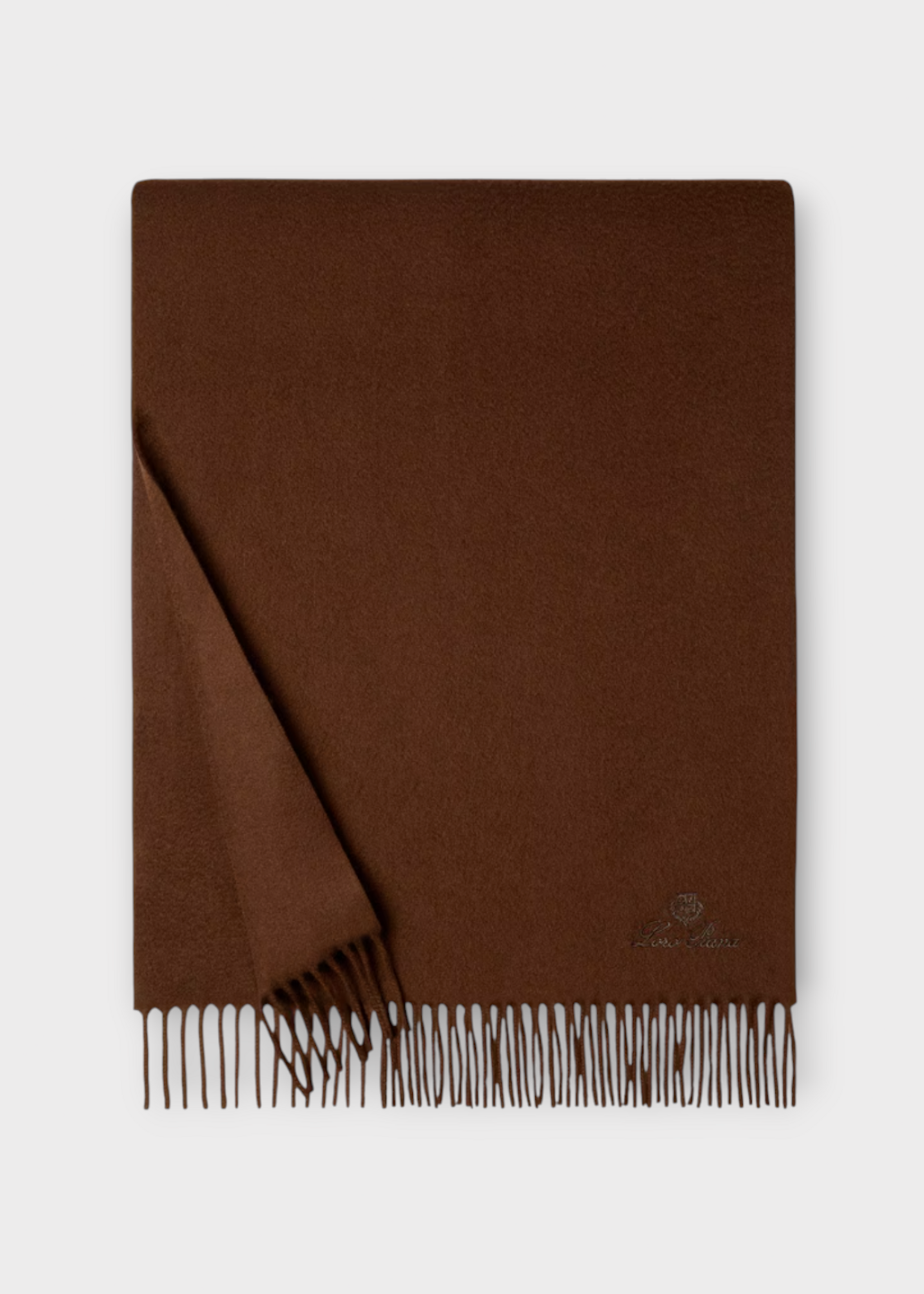 Loro Piana Loro Piana Scarf, Brown, Extra Grande Unita Cashmere Fringed Scarf In Havana Brown