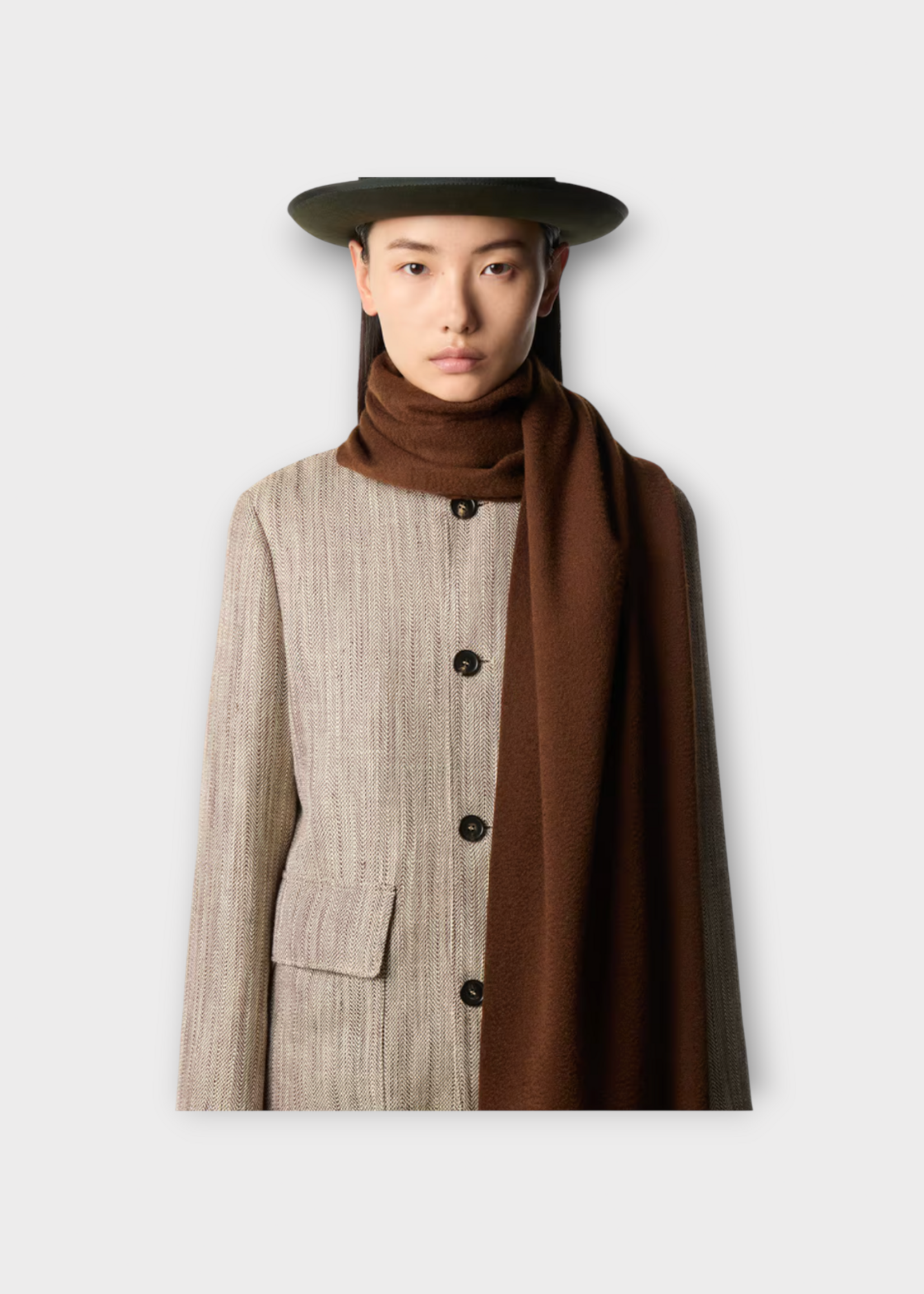 Loro Piana Loro Piana Scarf, Brown, Extra Grande Unita Cashmere Fringed Scarf In Havana Brown