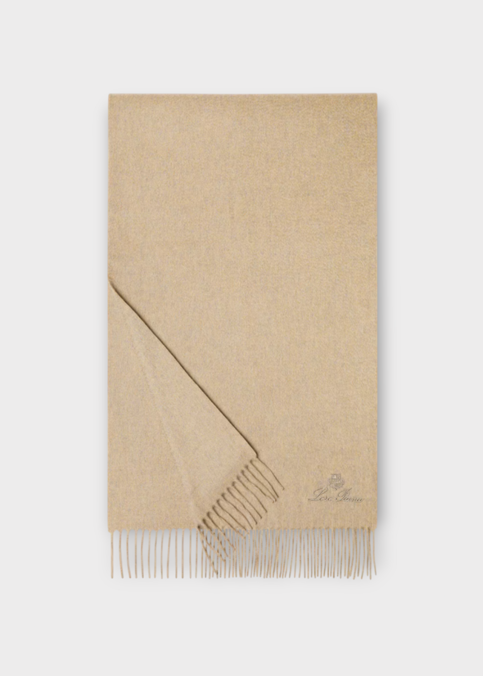 Loro Piana Loro Piana Scarf, Beige, Grande Unita Cashmere Fringed Scarf In Chocolate Cream Land