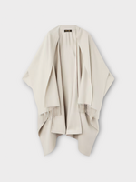 Loro Piana Loro Piana Scarf, Grey, Daisy Cashmere Fringed Shawl Cape In Earl Grey