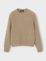 Loro Piana Loro Piana Knitwear, Beige, Plane Tree Baby Cashmere Crewneck Sweater In Frozen Blade Grass